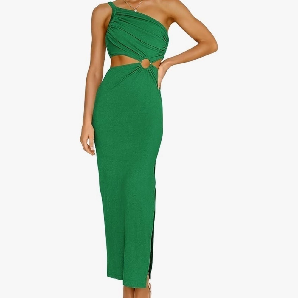 Nwt Anrabess Bodycon One Shoulder Sleeveless Cut Out Formal Party Dress